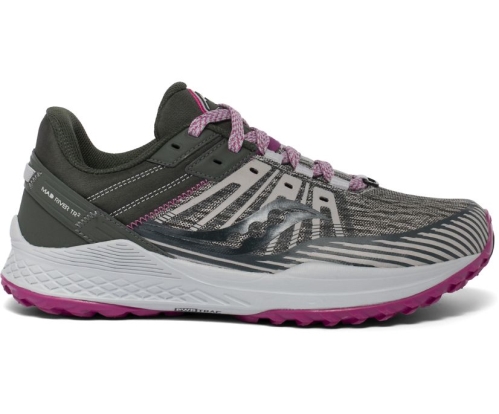 Tenis Saucony Mad River TR 2 Mujer Zapatillas Trail Running Gris / Fuchsia México MX-634-JB